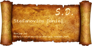Stefanovics Dániel névjegykártya