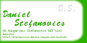 daniel stefanovics business card